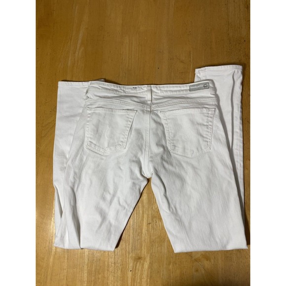 AG Adriano Goldschmied The Stilt Cigarette Womens 26R Low Rise white Jeans - Picture 2 of 10